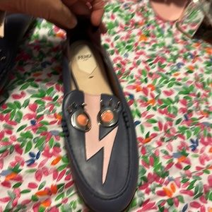 Fendi brown new decorative leather flats. PRICED TO SELL!